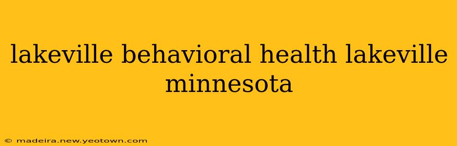 lakeville behavioral health lakeville minnesota