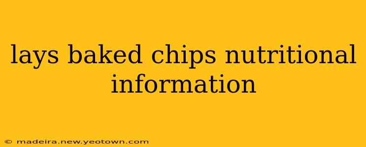 lays baked chips nutritional information