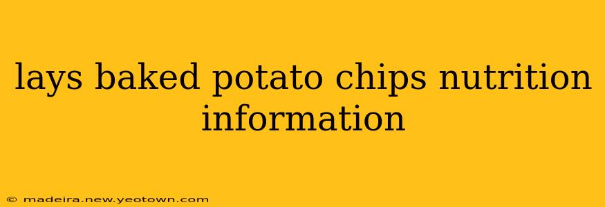 lays baked potato chips nutrition information