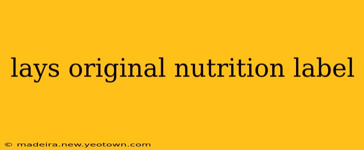 lays original nutrition label
