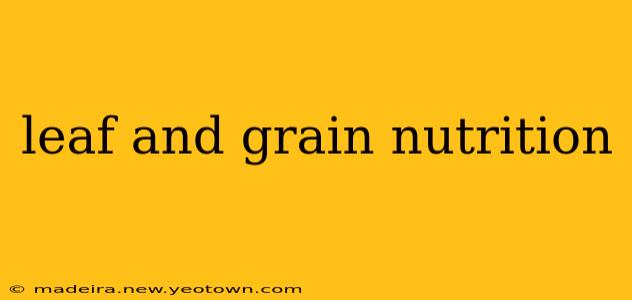 leaf and grain nutrition