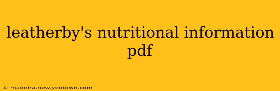 leatherby's nutritional information pdf
