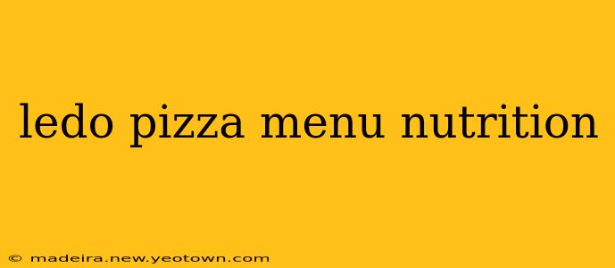 ledo pizza menu nutrition