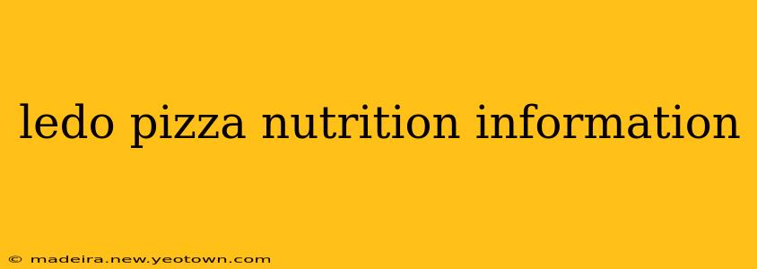 ledo pizza nutrition information