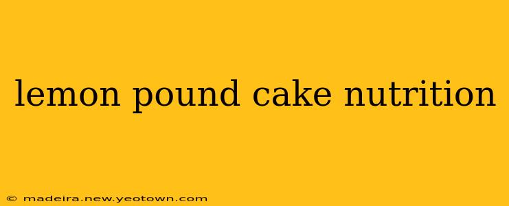 lemon pound cake nutrition