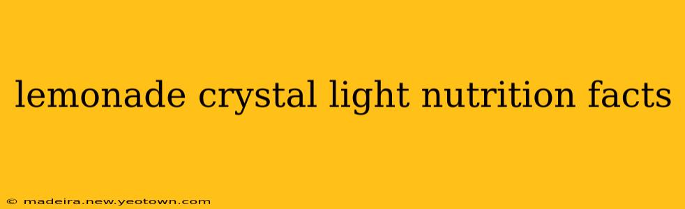 lemonade crystal light nutrition facts
