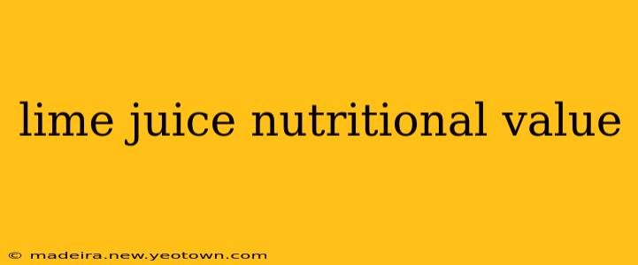 lime juice nutritional value