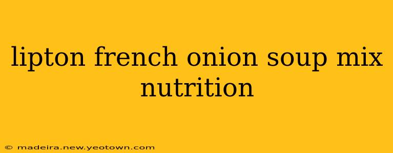 lipton french onion soup mix nutrition