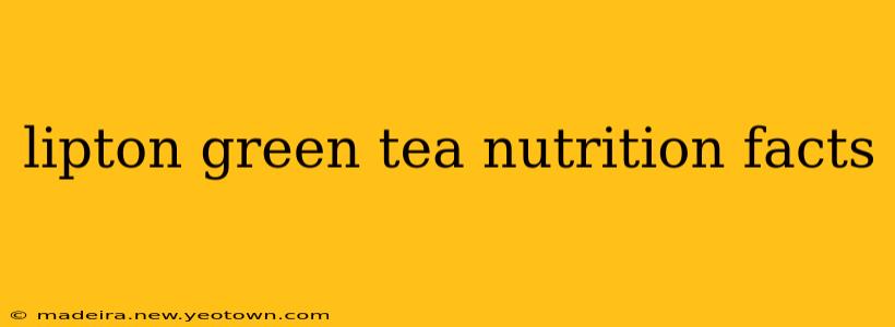 lipton green tea nutrition facts