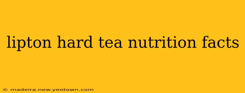 lipton hard tea nutrition facts