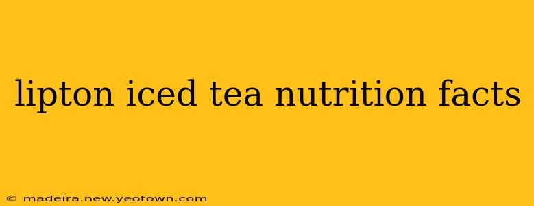 lipton iced tea nutrition facts
