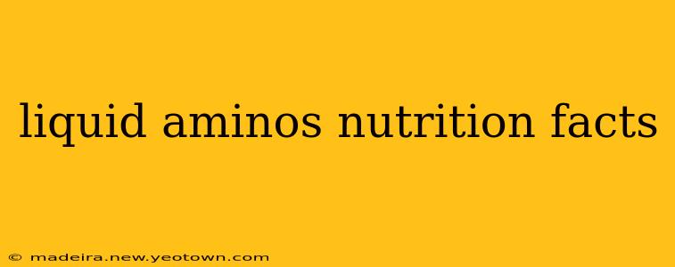 liquid aminos nutrition facts