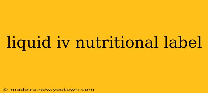 liquid iv nutritional label
