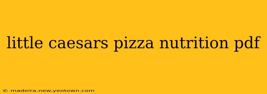 little caesars pizza nutrition pdf