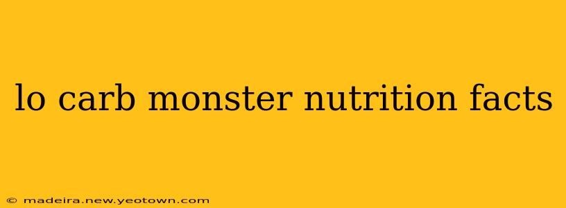lo carb monster nutrition facts