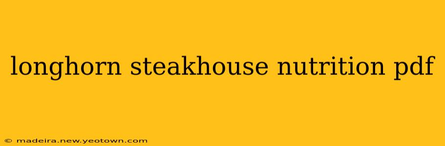 longhorn steakhouse nutrition pdf