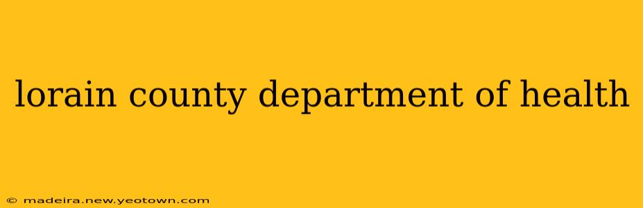 lorain county department of health