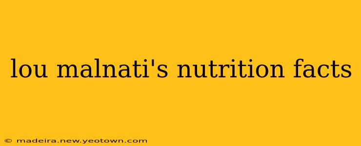 lou malnati's nutrition facts