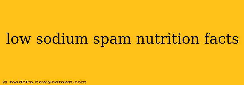 low sodium spam nutrition facts