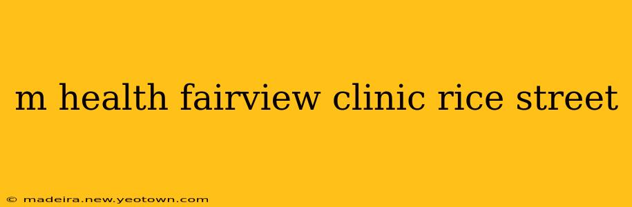 m health fairview clinic rice street