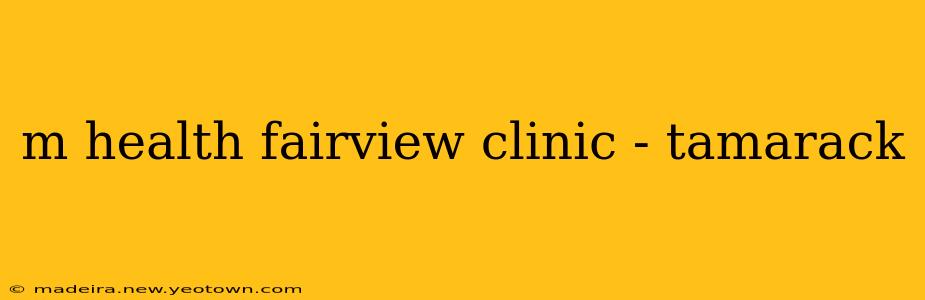 m health fairview clinic - tamarack