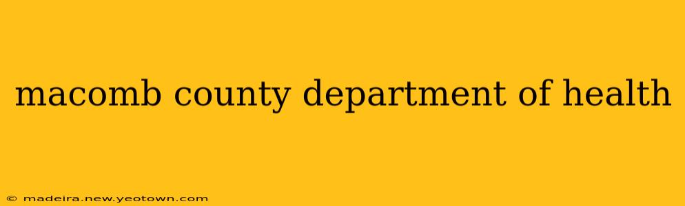 macomb county department of health