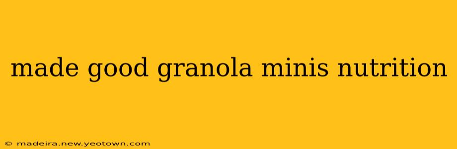 made good granola minis nutrition