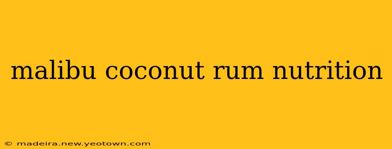 malibu coconut rum nutrition