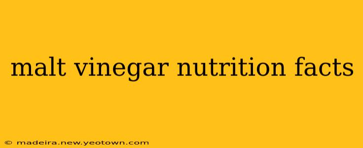 malt vinegar nutrition facts