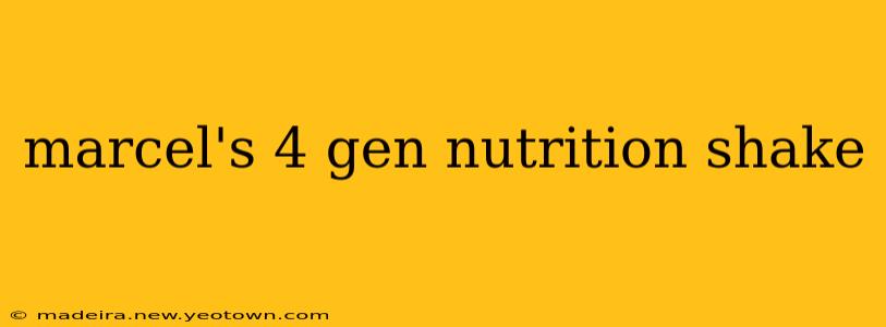marcel's 4 gen nutrition shake
