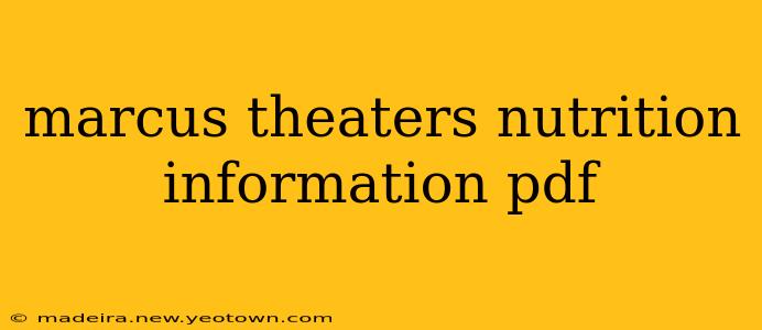 marcus theaters nutrition information pdf