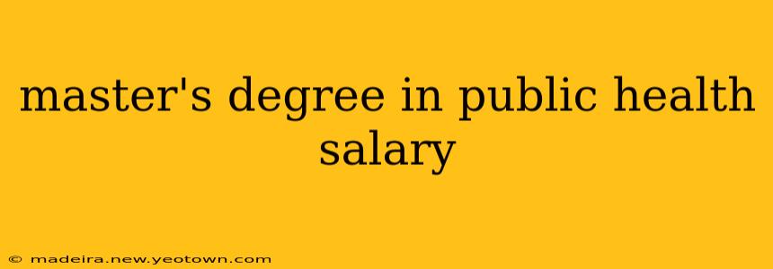 master's degree in public health salary
