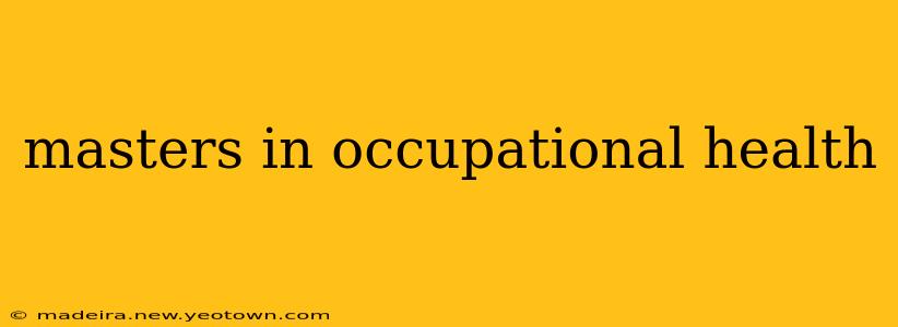 masters in occupational health