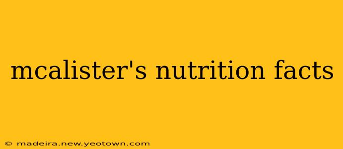 mcalister's nutrition facts