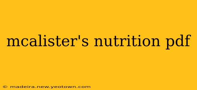 mcalister's nutrition pdf