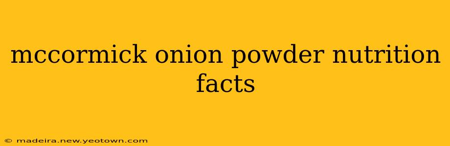 mccormick onion powder nutrition facts