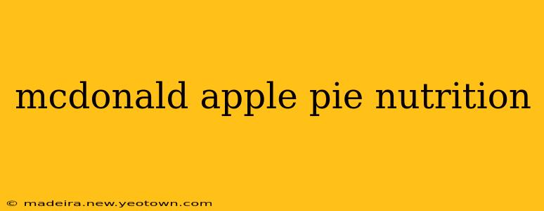 mcdonald apple pie nutrition