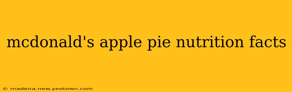 mcdonald's apple pie nutrition facts