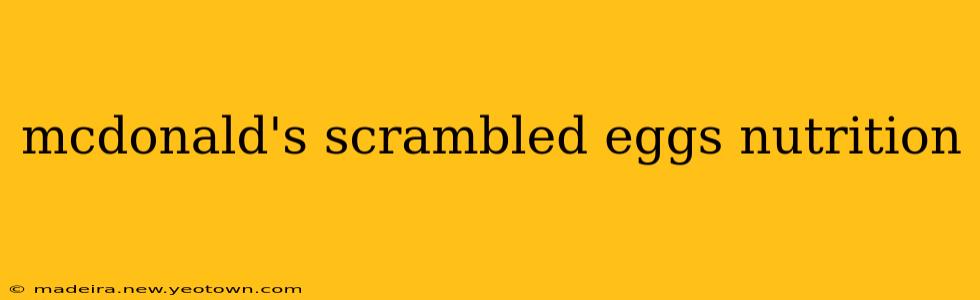mcdonald's scrambled eggs nutrition