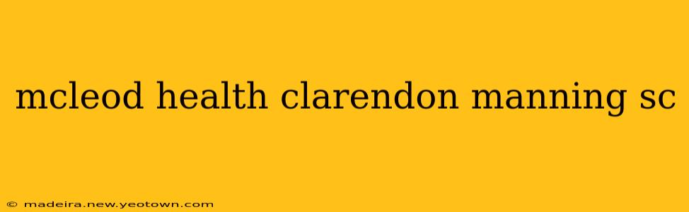 mcleod health clarendon manning sc