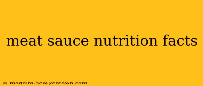 meat sauce nutrition facts