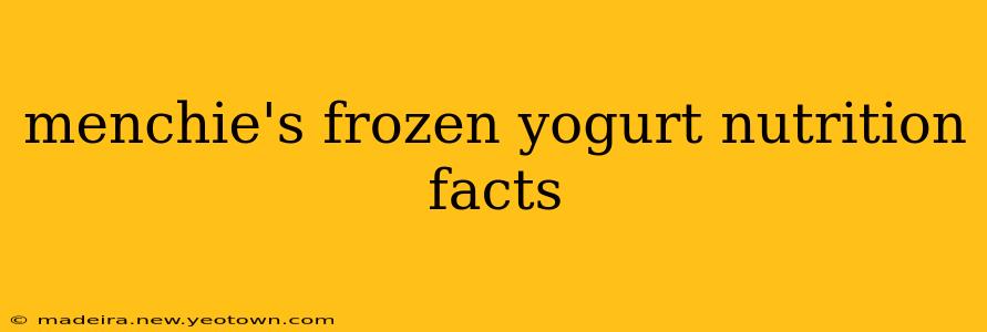 menchie's frozen yogurt nutrition facts