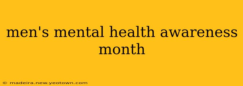 men's mental health awareness month