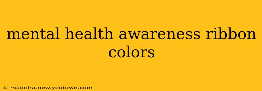 mental health awareness ribbon colors