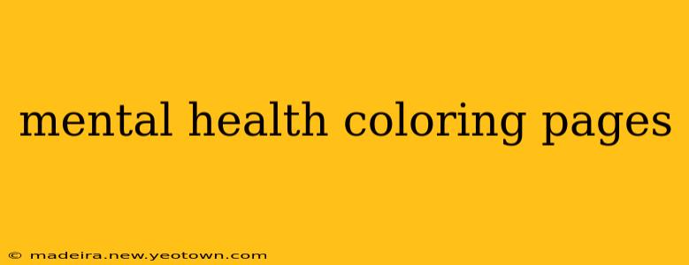 mental health coloring pages