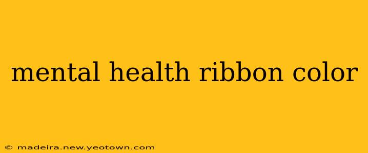 mental health ribbon color