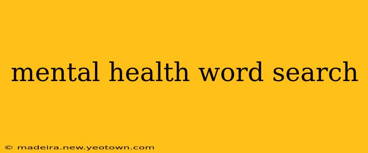 mental health word search