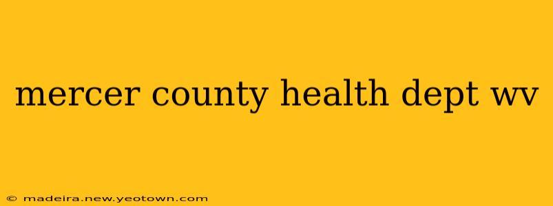 mercer county health dept wv