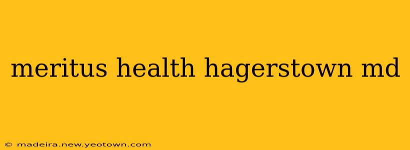 meritus health hagerstown md