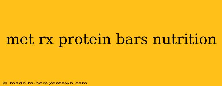 met rx protein bars nutrition